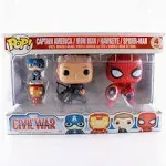 Funko Pop! Captain America Civil War Spider-Man & Hawkeye 4-Pack