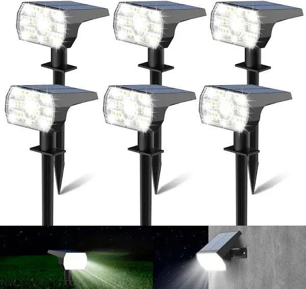 Kaxiida Solar Spot Lights Outdoor Waterproof 3 Lighting Modes Solar Landscape...