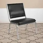 Emma + Oliver 1000 lb. Rated Black Antimicrobial Vinyl Bariatric Medical Reception Chair