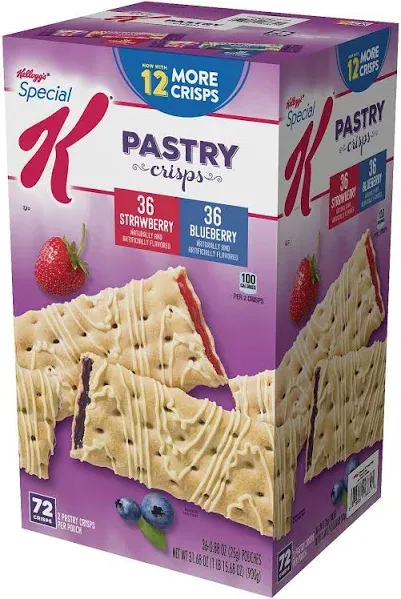 Kelloggs Pastry Crisps Variety Pack 15.84 oz Box, 36 Crisps (1 Pack)