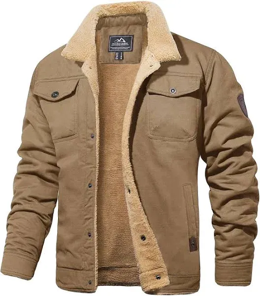 MAGCOMSEN Men's Lined Sherpa Trucker Jacket