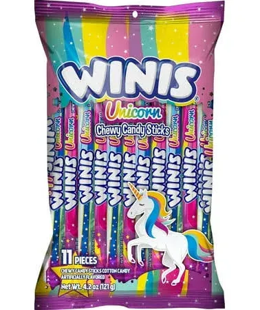 Winis Unicorn | Chewy Candy Swirl | Cotton-Candy Flavored | Sharing Size 4.3 Oz