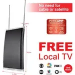 GE Pro Crystal Indoor HD Amplified TV Antenna 50 Mile Reach Free Local HDTV NEW