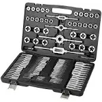 110 Pcs Tap&amp;Die Set Tungsten Steel Titanium Metric Tool Tap&amp;Die Combination Set