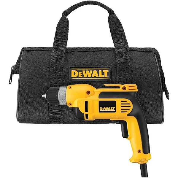 Dewalt Drill Kit, Keyless Chuck, 8.0 AMP, 3/8 Inches