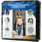 FLUX Magnetic Screen Door - Self-Sealing, Pet-Friendly, Keeps Bugs Out - Fits Doors Up To 38"x82", Door Screen Magnetic Closure, Hands-Free Patio Screen Door Mesh Partition