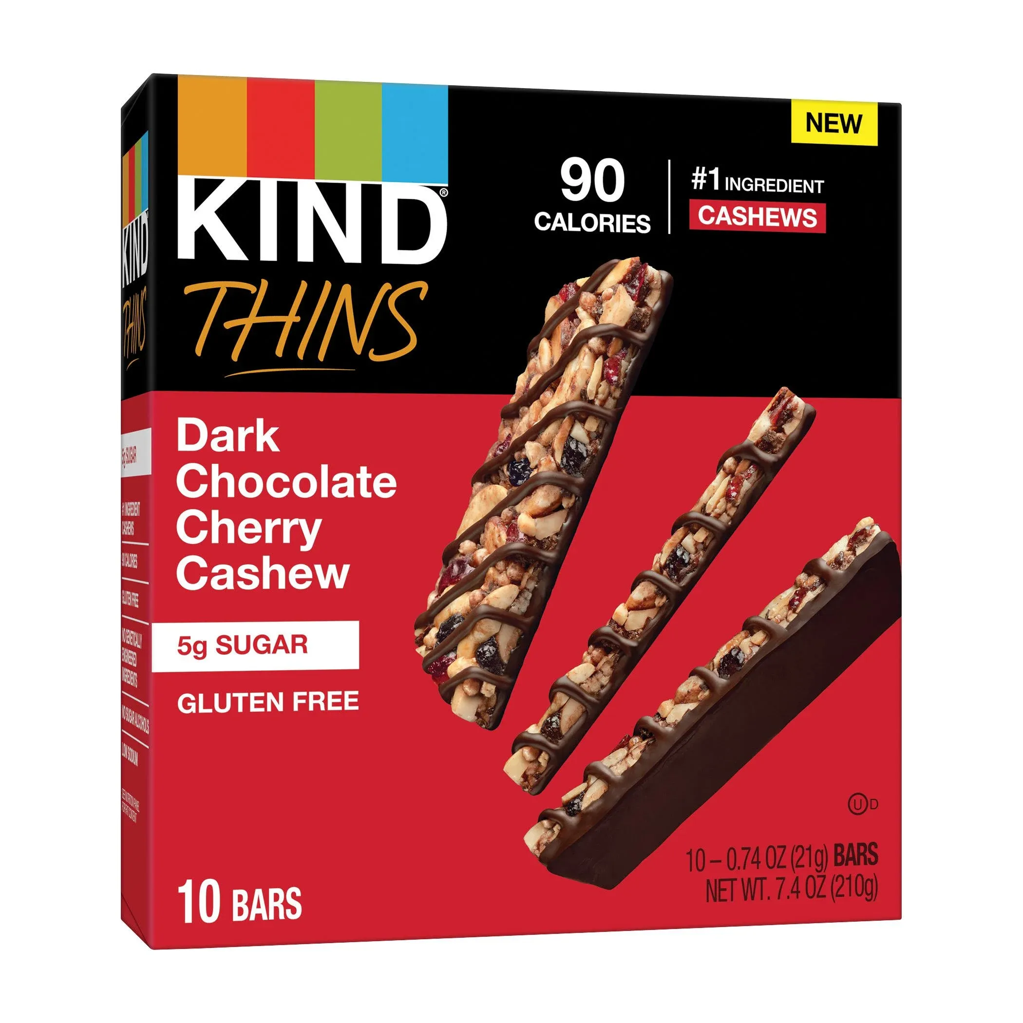 Kind Thins Dark Chocolate Cherry Cashew Bars