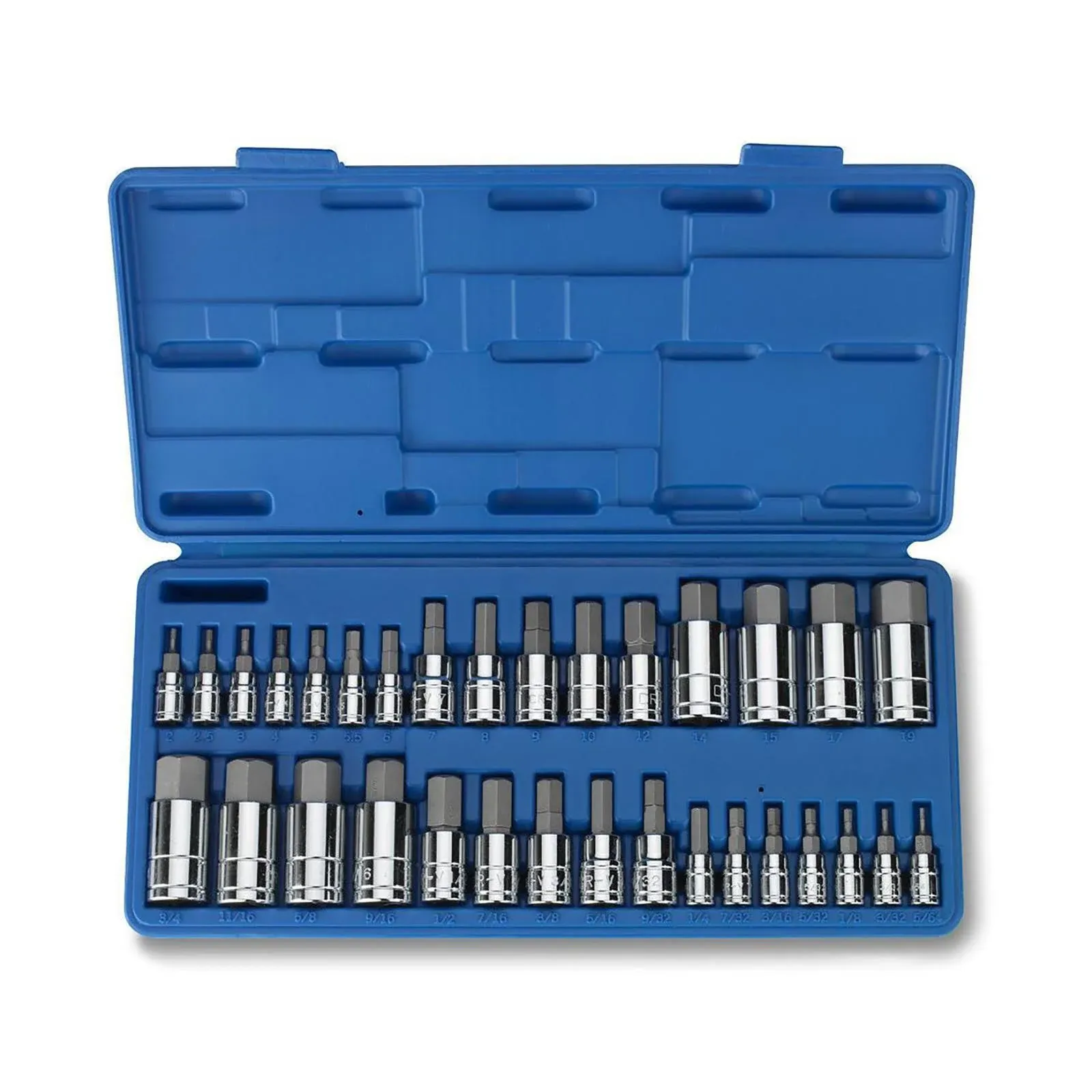 Neiko 10288A Master Hex Bit Socket Set S2 Steel 32-Piece SAE and Metric