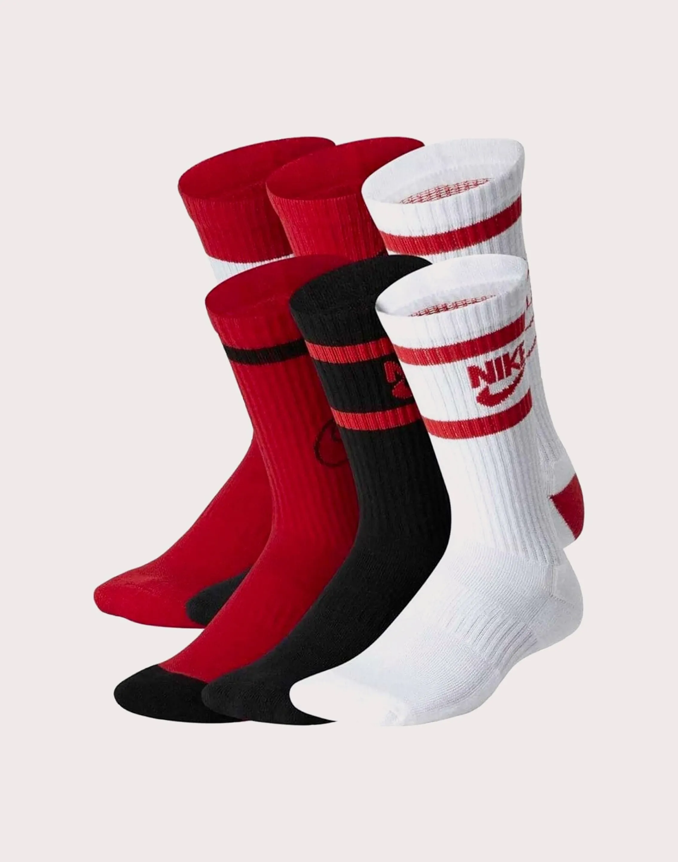 Nike Boys' 6-Pack Cushioned Dri-FIT Crew Socks