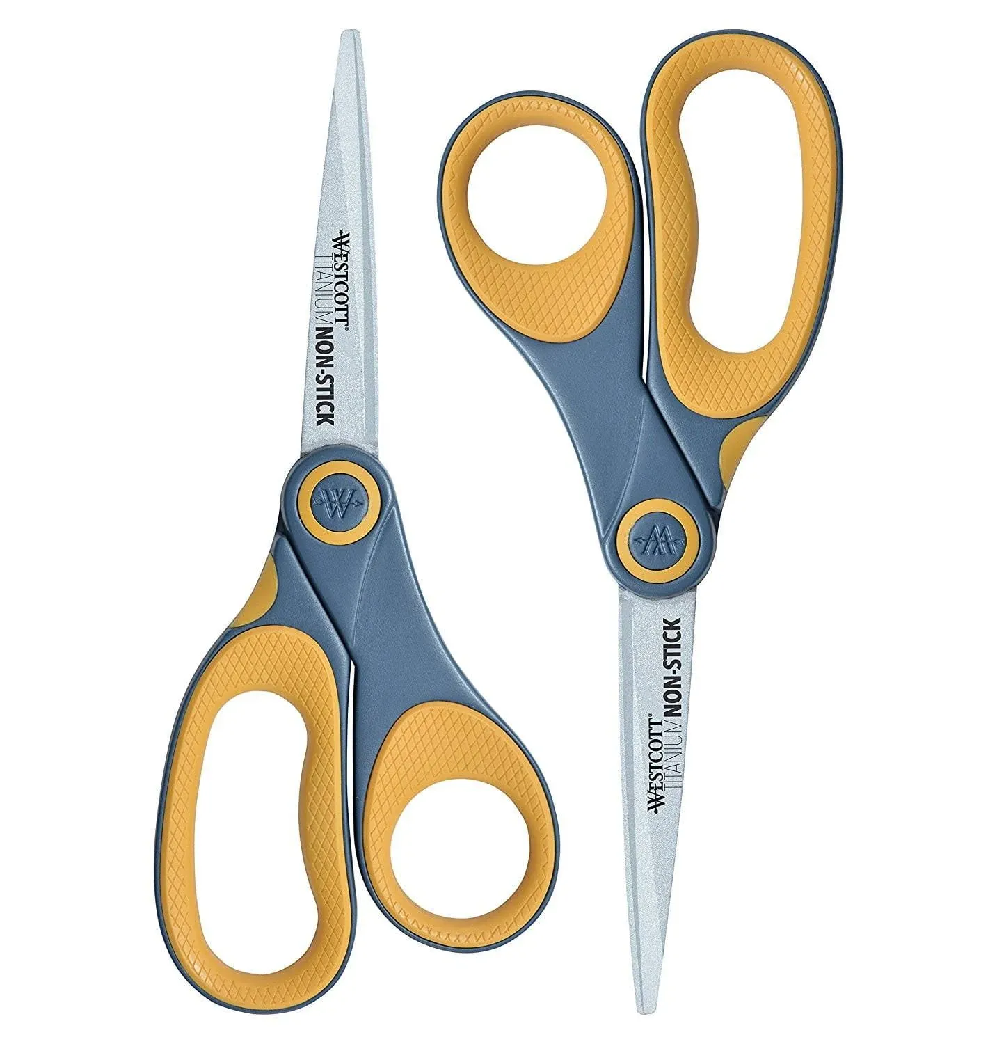 Westcott 8" Straight Titanium Bonded Non Stick Scissors, 2 Pack