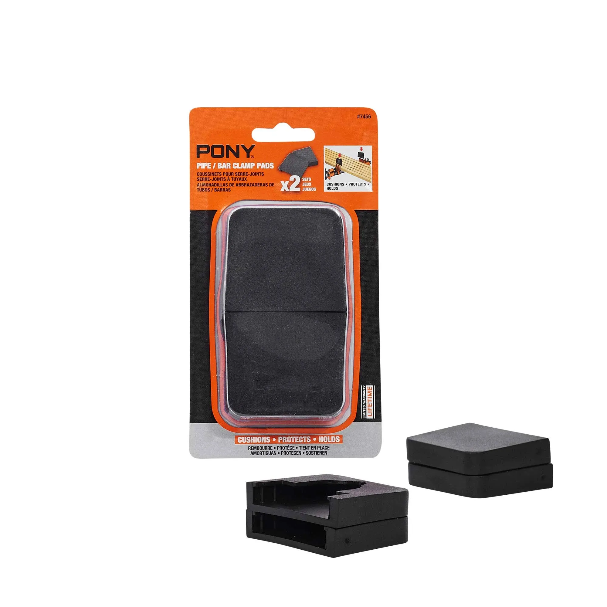 7456 Cushion Clamp Pads 4-Pack Black