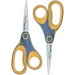 Westcott 8&#034; Straight Titanium Bonded Non-Stick Scissors 2 PACK