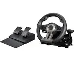 PXN PC Racing Wheel, V3II 180 Degree Universal Usb Car Sim Race Steering Wheel With Pedals For PS3, PS4, Xbox One, Xbox Series X/S, Nintendo Switch