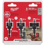 Milwaukee Electric Tool 49-22-4800 Hole Saw Set, 3 Pieces, 1/4" Hex Shank, Variable Pitch Teeth