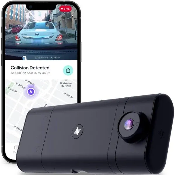 Nexar One 4K Connected Dash Cam - Front and Interior Facing Dual Dash Cams with Live Alerts and Remote Streaming - Car Camera with WiFi Bluetooth and Parking Mode 128 GB (Road-View + Cabin-View)