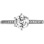 Pandora Anillo solitario de corona brillante transparente – Anillo de promesa para mujer – Joyería brillante para mujer – Plata de ley con circonita