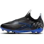 Nike Kids' Mercurial Zoom Vapor 15 Academy FG Soccer Cleats, Size 1, Black/Blue