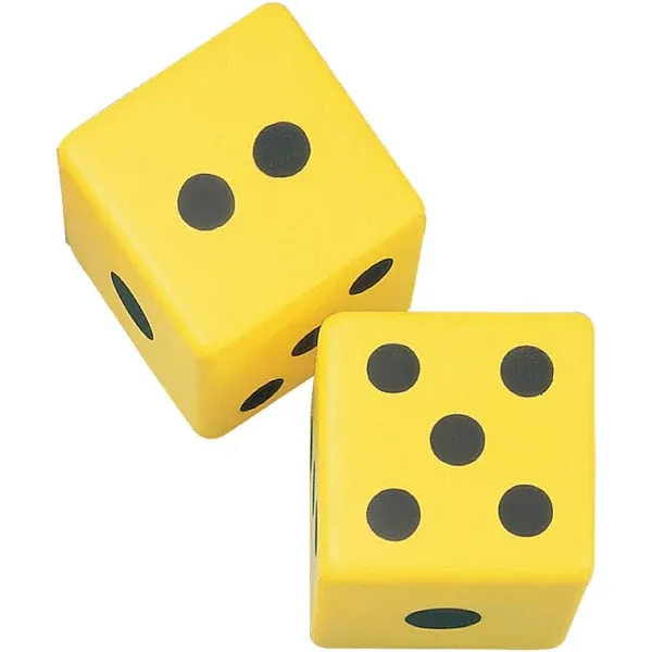 Champion Sports 6" Coated Foam Dice