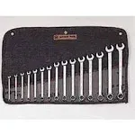 Wright Tool 952 15-Piece Full Polish Metric Combination Wrench Set