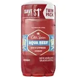 Old Spice Deodorant, Aqua Reef, Twin Pack - 2 pack, 3.0 oz tubes