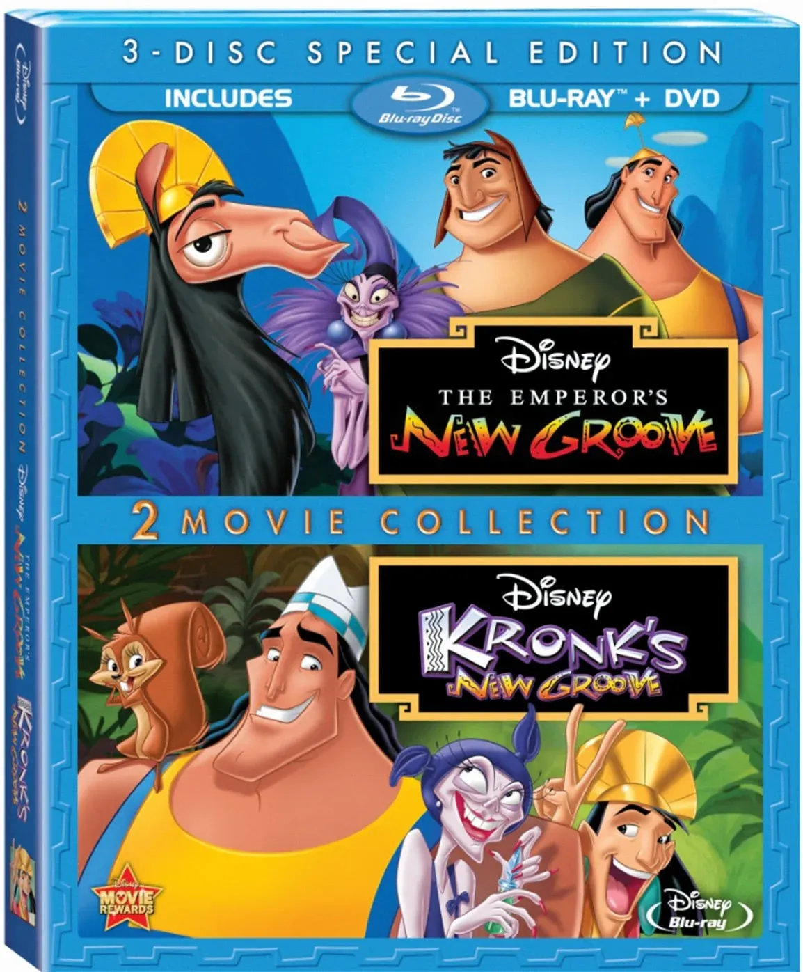 The Emperor's New Groove/Kronk's New Groove [3 Discs] [Blu-ray]  (English/French/Spanish)