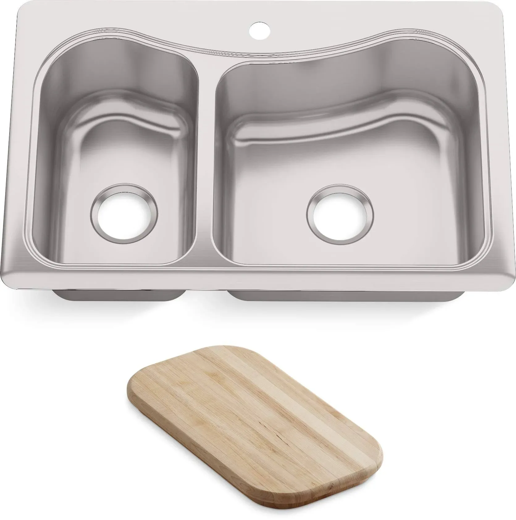 Kohler K-3361-1-NA Staccato 33" Top-Mount Double-Bowl Kitchen Sink