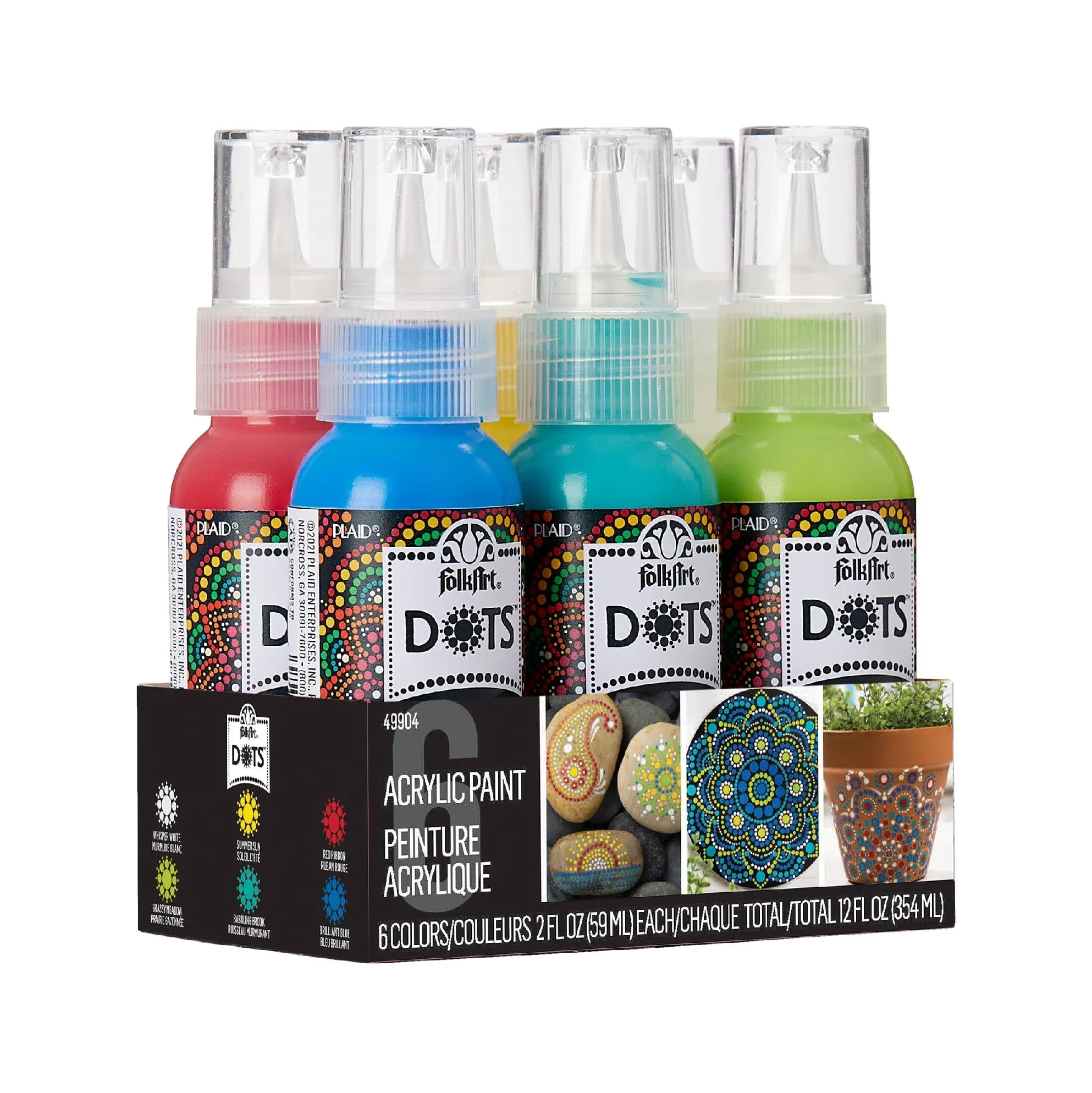 FolkArt Dots Acrylic Paint Set 6/Pkg-