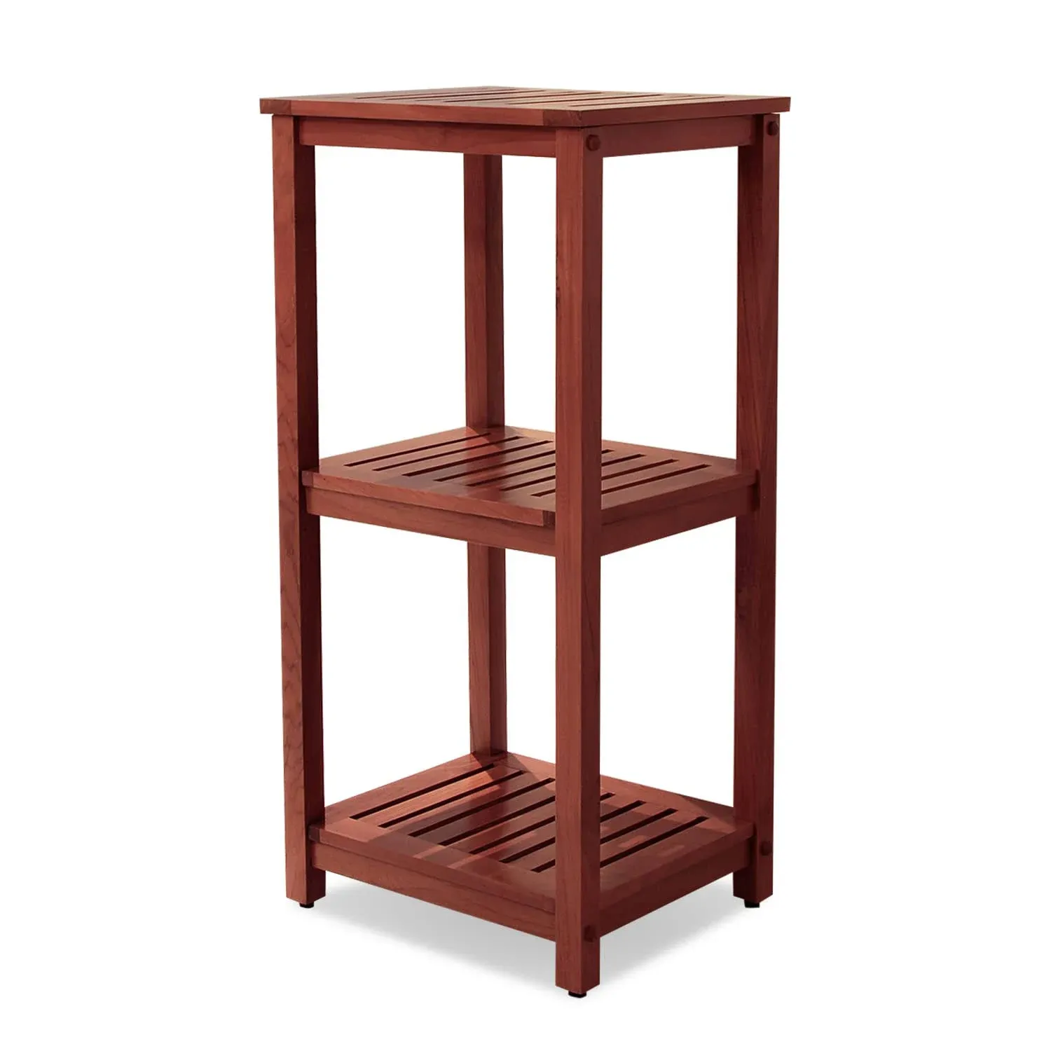 Cambridge Casual Indonesian Teak Estate Freestanding 3-Tier Shower, Caddy/Natural Brown