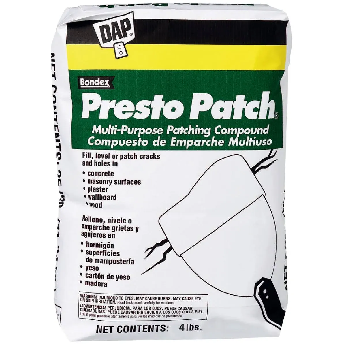 Dap - 58505 - Presto Patch 4 lb. White Patching Compound