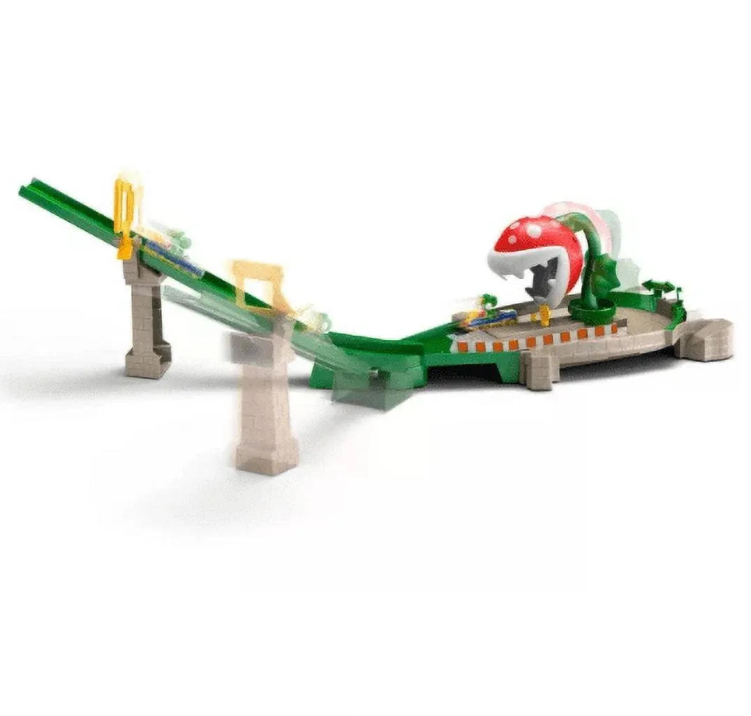 Hot Wheels Mario Kart Piranha Plant Slide Track Set