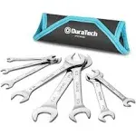 DURATECH Super-Thin Open End Wrench Set, Metric, 8 Piece