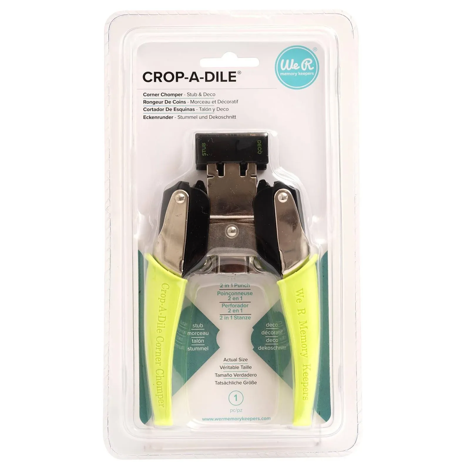 Crop-A-Dile Retro Corner Chomper Tool-Stub & Deco