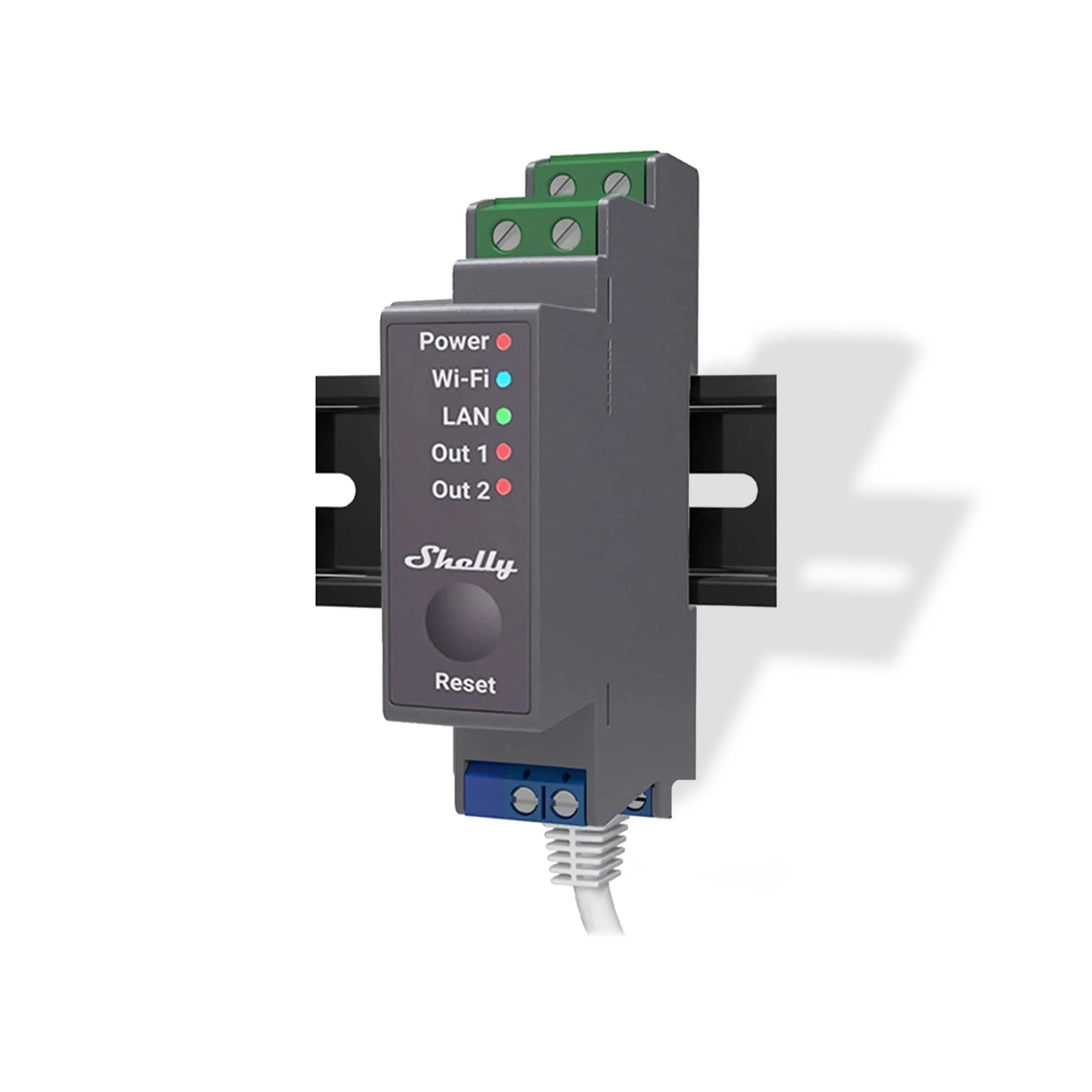 Shelly Pro 2PM, Wi-Fi, LAN and Bluetooth 2 Channel Smart Relay, Home and Facility Automation