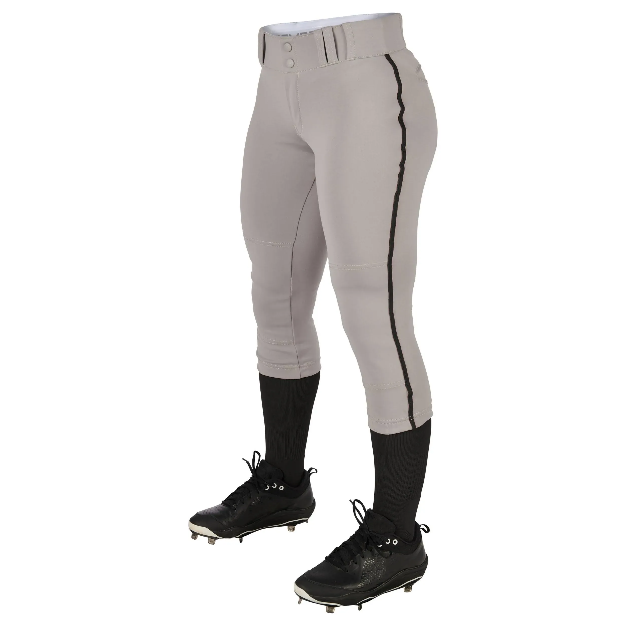 Champro Women&#039;s Tournament Fastpitch Pant with Piping GRAY | BLACK XL