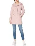 Cole Haan Women's Packable Hooded Rain Jacket with Bow