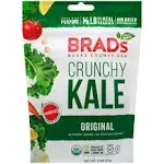 Brad's Plant Based Organic Crunchy Kale, Original with Probiotics, 3 Bags, 6 Servings Total