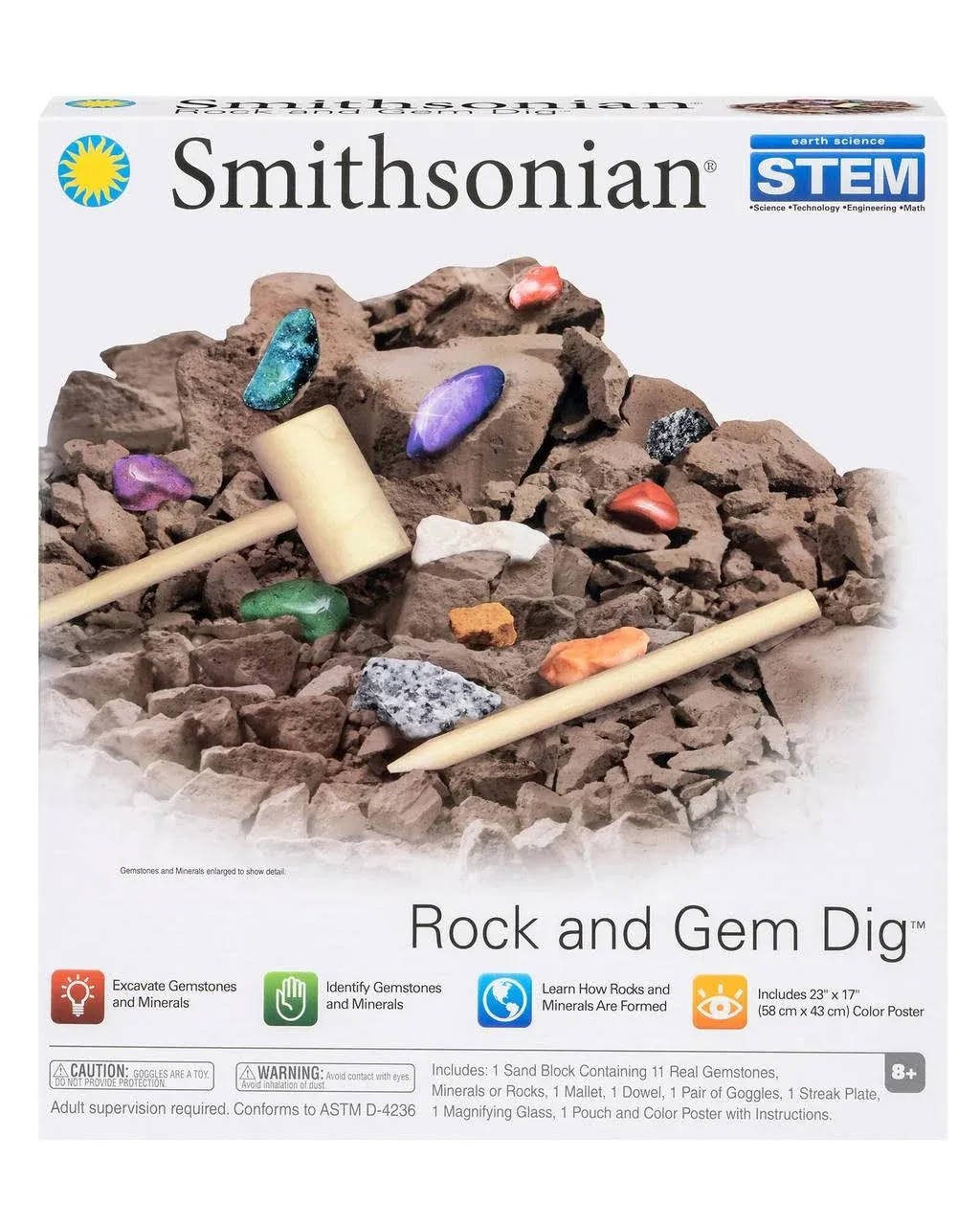 Smithsonian Micro Rock and Gem Dig Science Kit