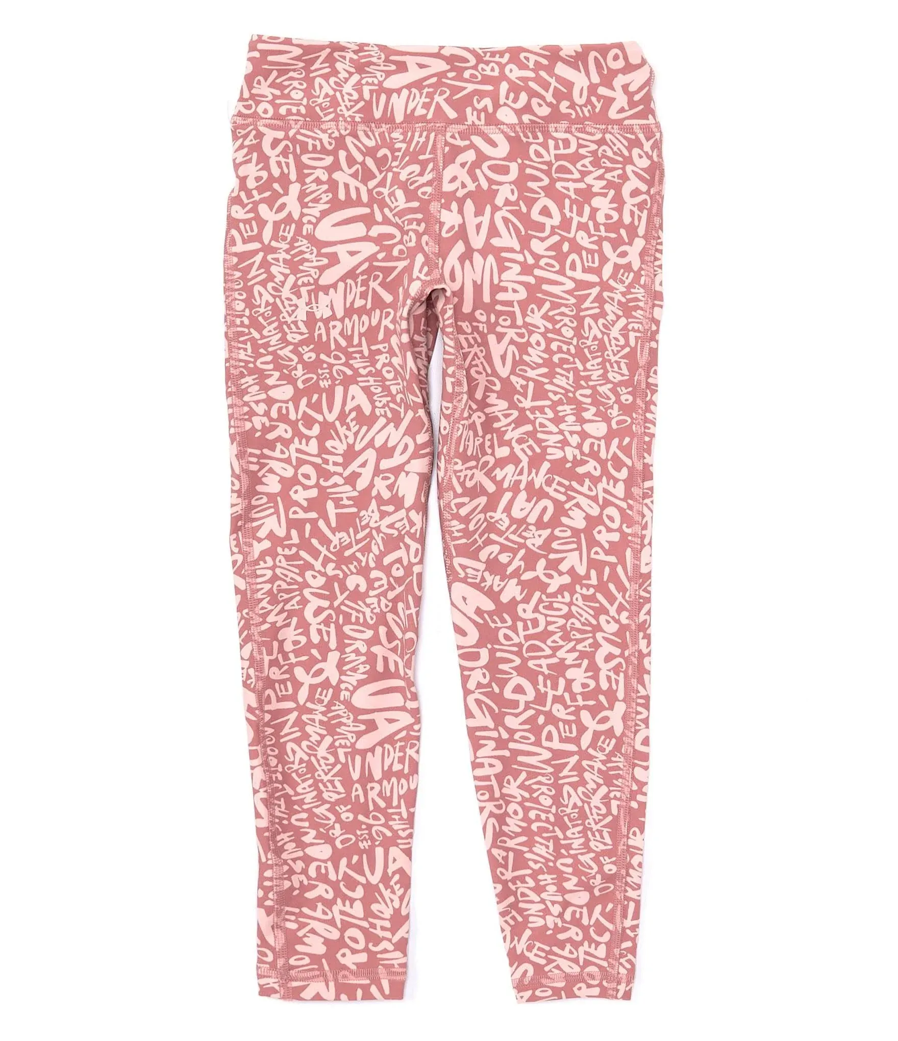 Under Armour Big Girls Motion Printed Crop Leggings Pants - Pink Elixir, Retro Pink