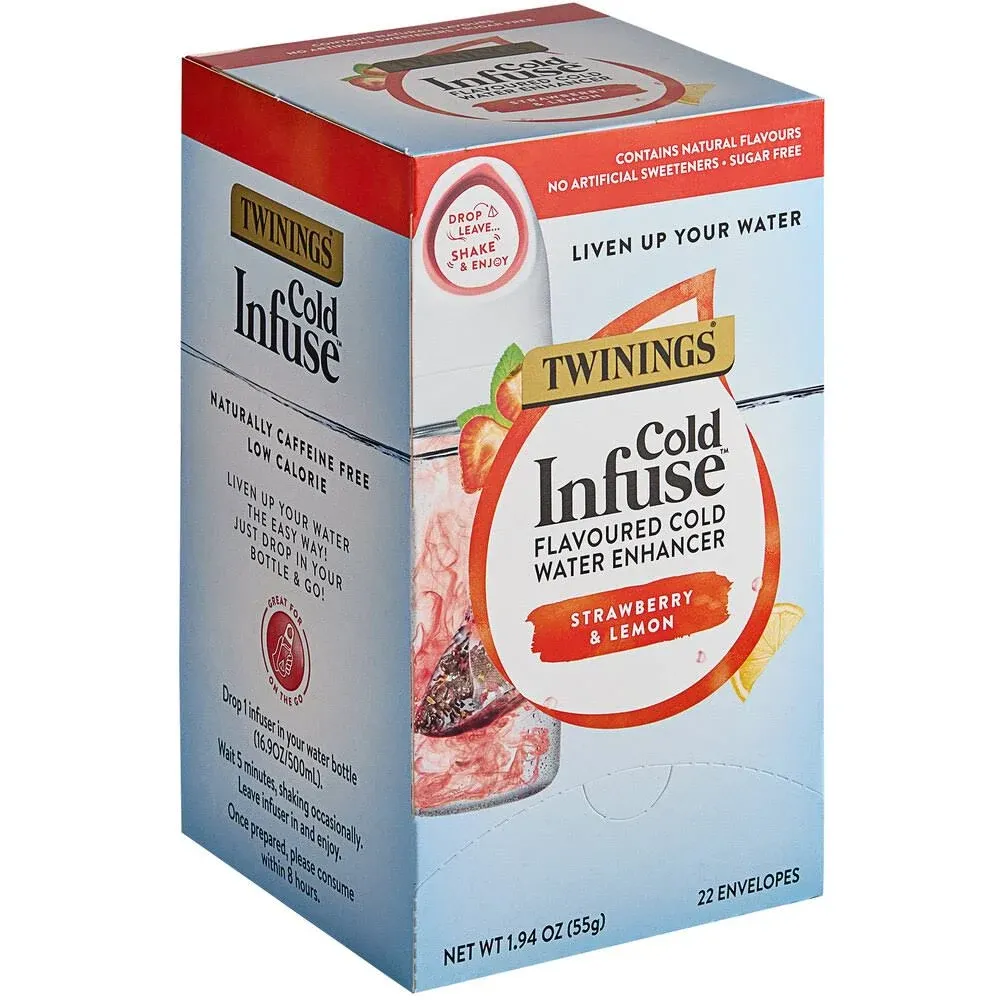 Twinings Cold Infuse Flavored Cold Water Enhancer, Strawberry & Lemon