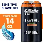 Gillette Pro Twin pack Sensitive Shave Gel (14 oz, 2 ct)