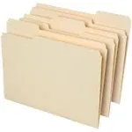 Office Depot Brand File Folders, 1/3-Tab Cut, Letter Size, Manila, 100 per pack