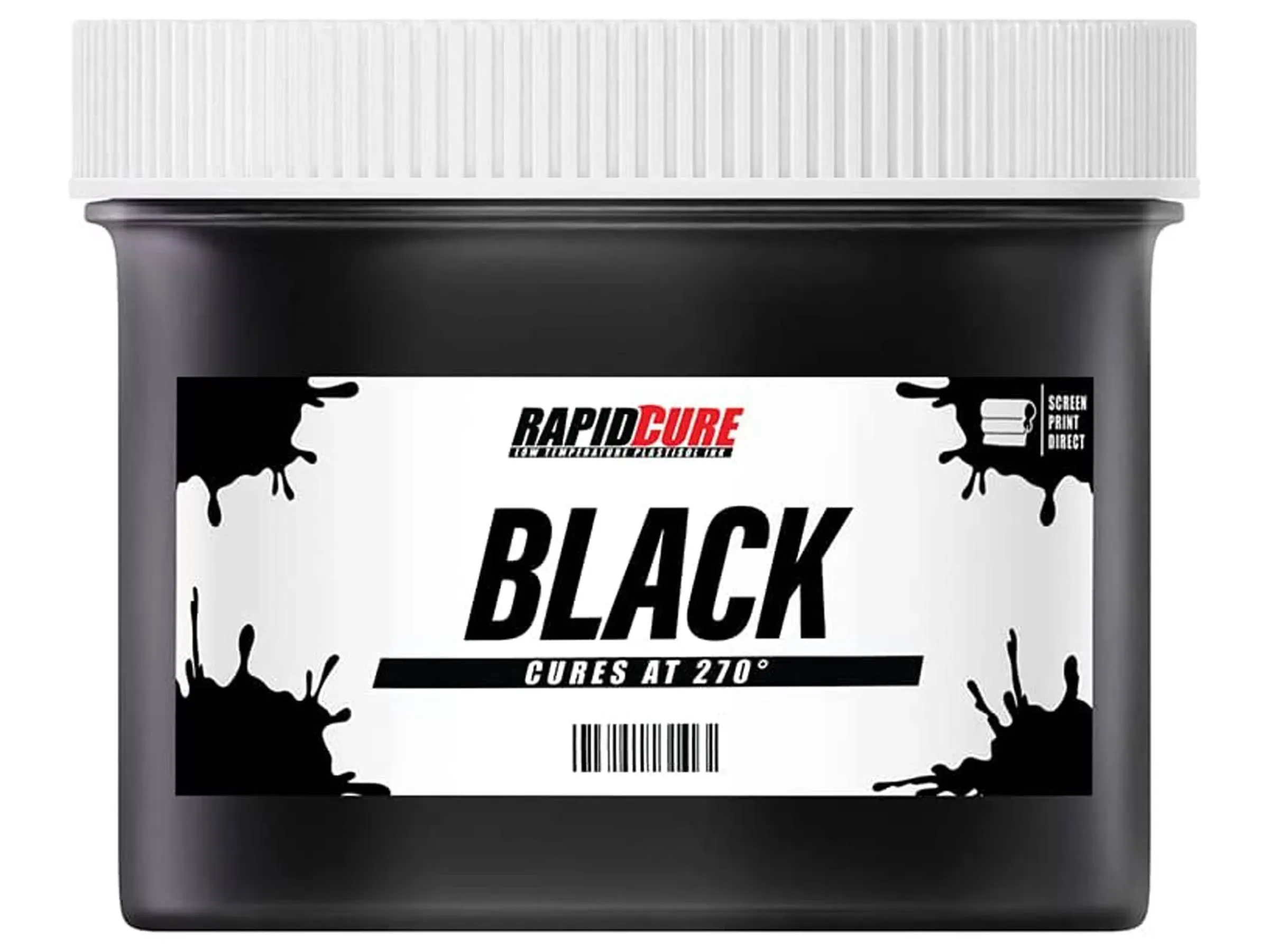 Rapid Cure Screen Printing Ink Black (Gallon - 128oz.) - Plastisol Ink for Screen Printing, Screen Printing Paint for Fabric - Tshirt Ink by Screen Print Direct, Black Ink for Silk Screens