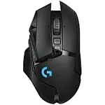 Logitech G502 LIGHTSPEED Wireless Gaming Mouse, HERO 25K Sensor, 25,600 DPI, RGB, Adjustable Weights, 11 Programmable Buttons, Long Battery Life, On-Board Memory, PC / Mac