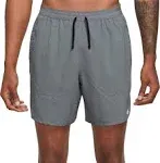 Nike Men's Dri-Fit Stride 7" Brief-Lined Running Shorts Smoke Grey / L