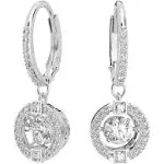 SWAROVSKI CRYSTAL SPARKLING DANCE EARRINGS RHODIUM #5504652 BRAND NIB SAVE$ F/SH