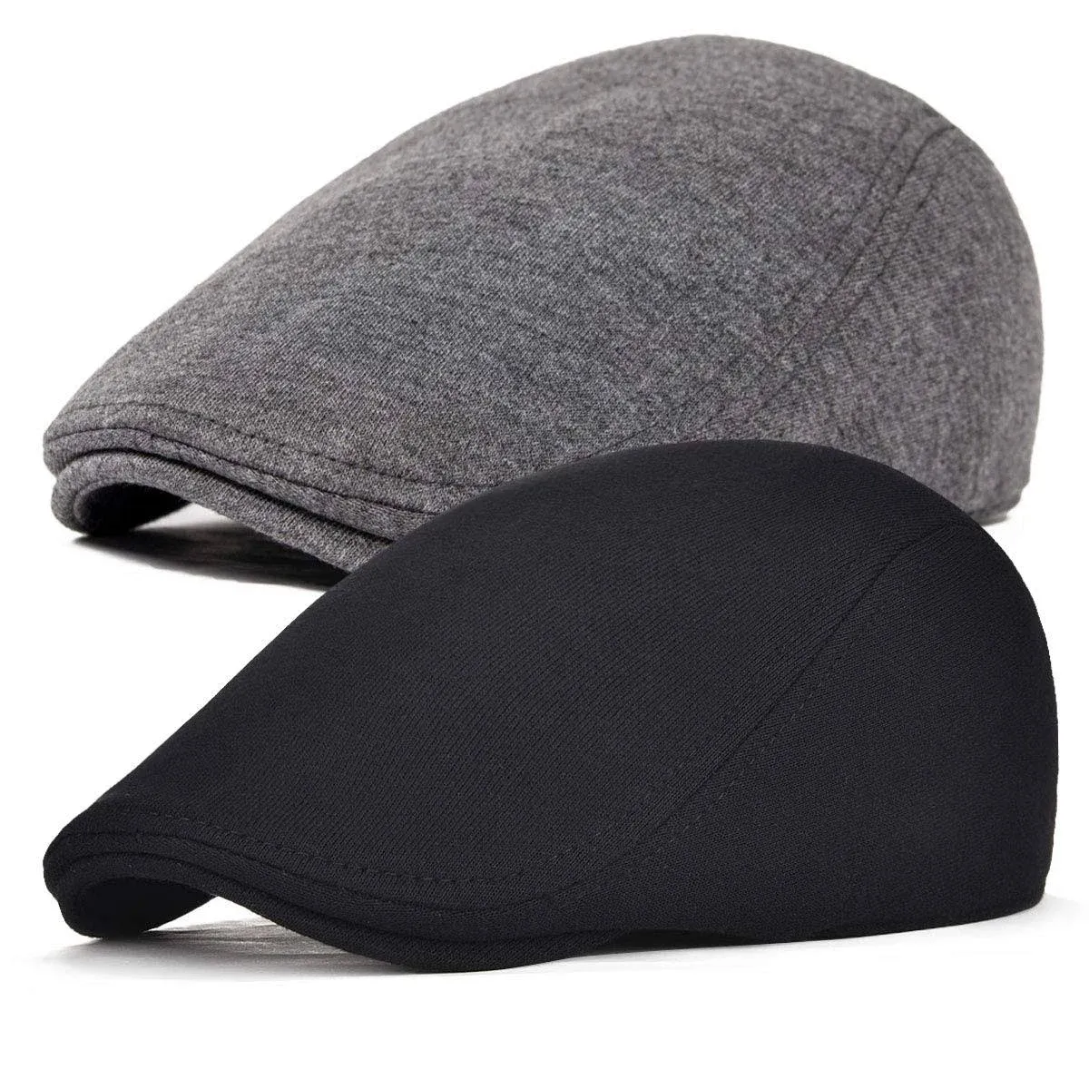 Men Cotton Newsboy Cap Soft Fit Cabbie Hat