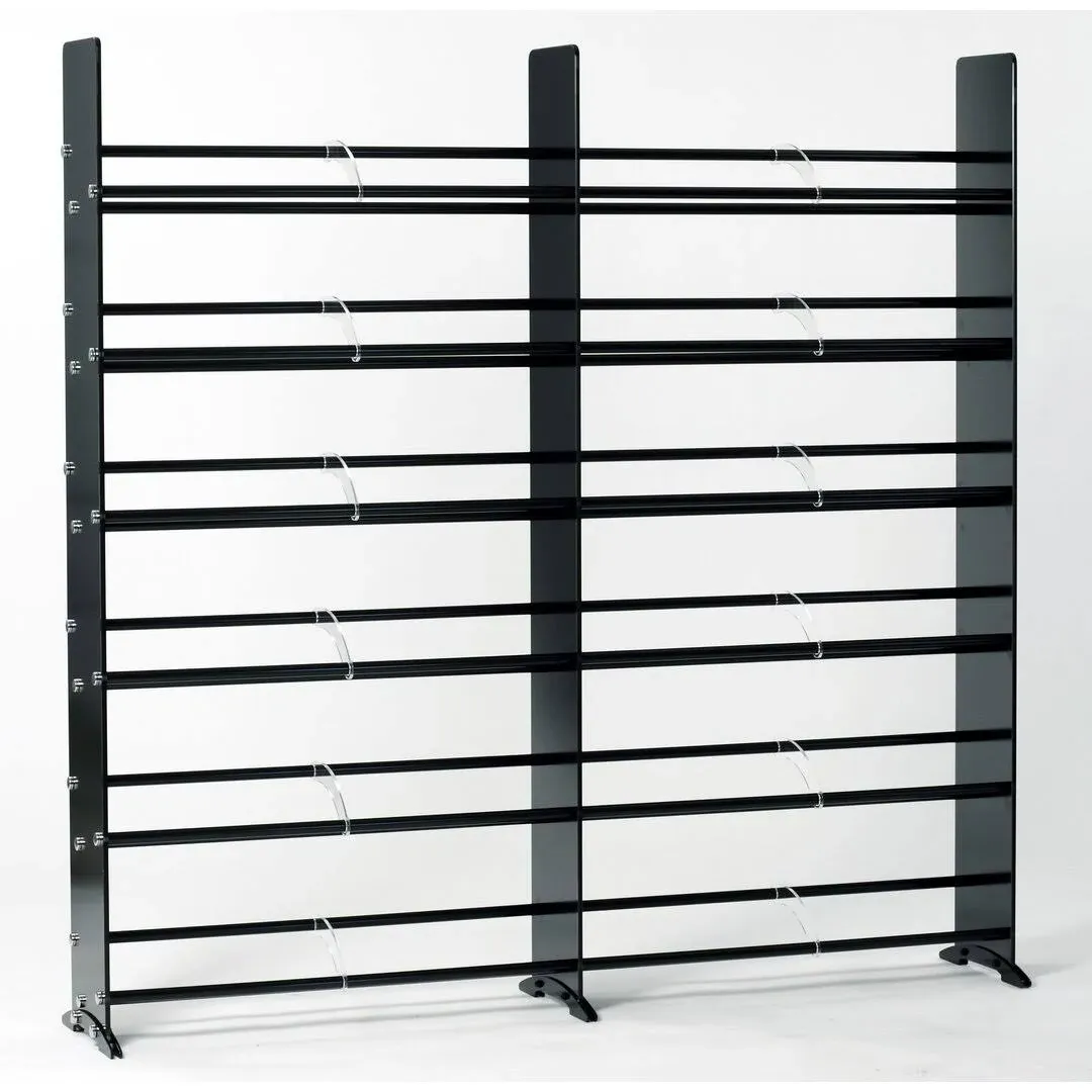 Transdeco Glass CD/DVD Rack 792 552 Black/Chrome