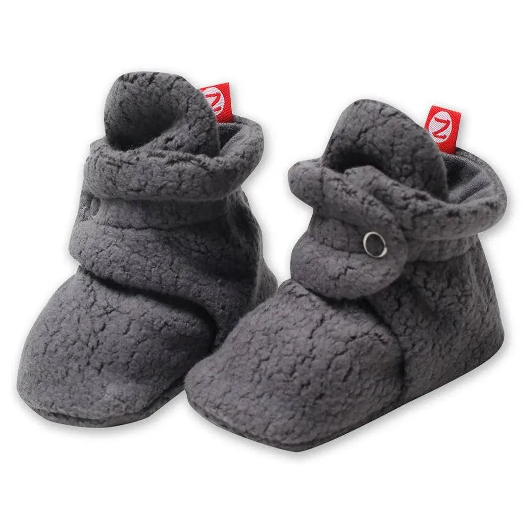 Zutano Unisex Fleece Baby Booties, Two Snap Closure, Newborn to 24 Months