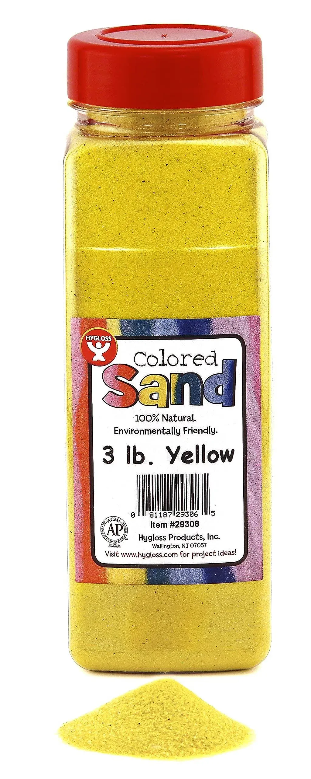 Hygloss Colored Sand - Yellow - 3 lb