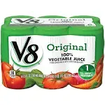 V8 Original 100% Vegetable Juice - 6 pack, 5.5 oz cans